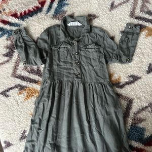 Little girls H&M dark green dress US size 5